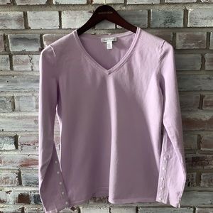 Belford sweater, lavender, pima cotton, size small. MAJOR steal! NWOT.